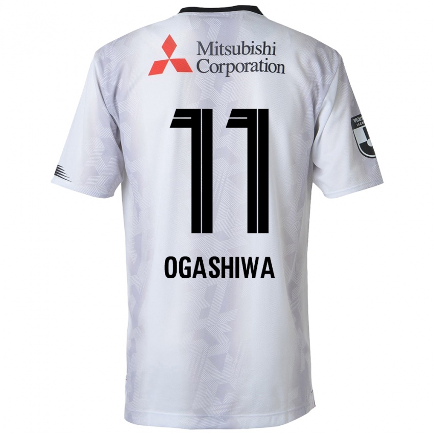 Enfant Maillot Tsuyoshi Ogashiwa #11 Blanc Noir Tenues Extérieur 2024/25 T-Shirt Suisse