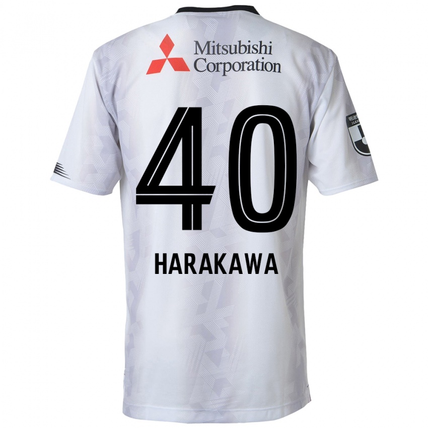 Enfant Maillot Riki Harakawa #40 Blanc Noir Tenues Extérieur 2024/25 T-Shirt Suisse