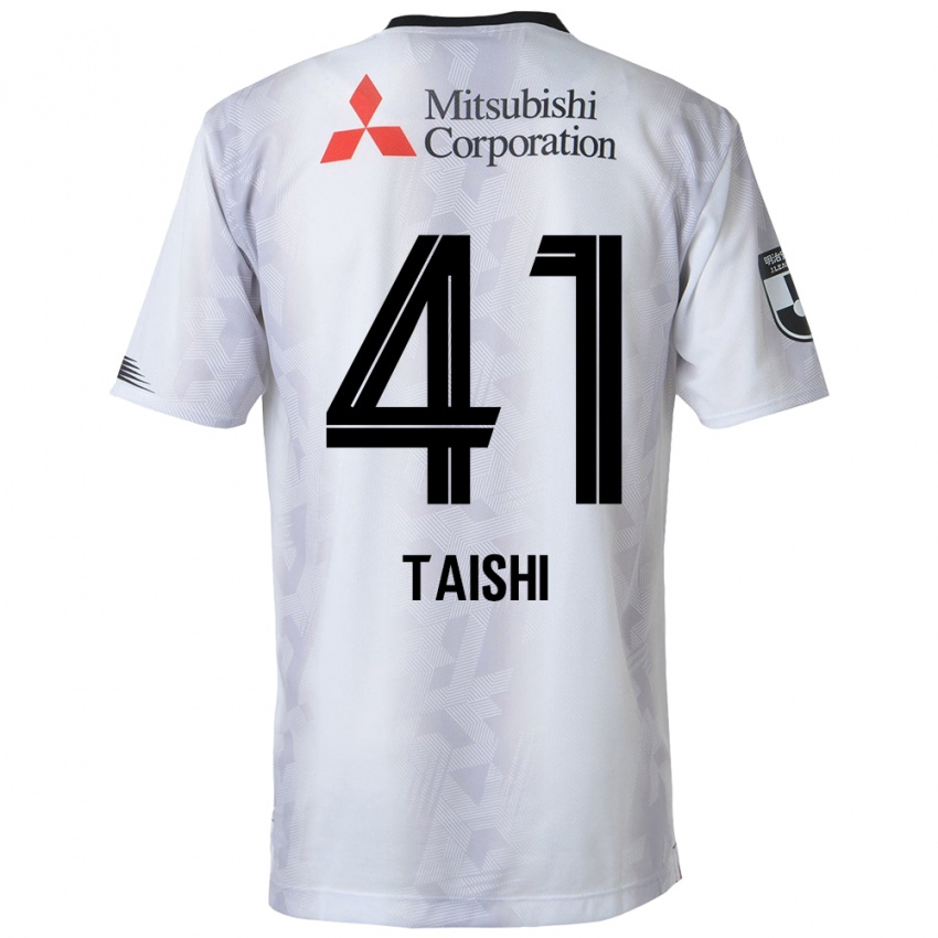 Enfant Maillot Taishi Brandon Nozawa #41 Blanc Noir Tenues Extérieur 2024/25 T-Shirt Suisse