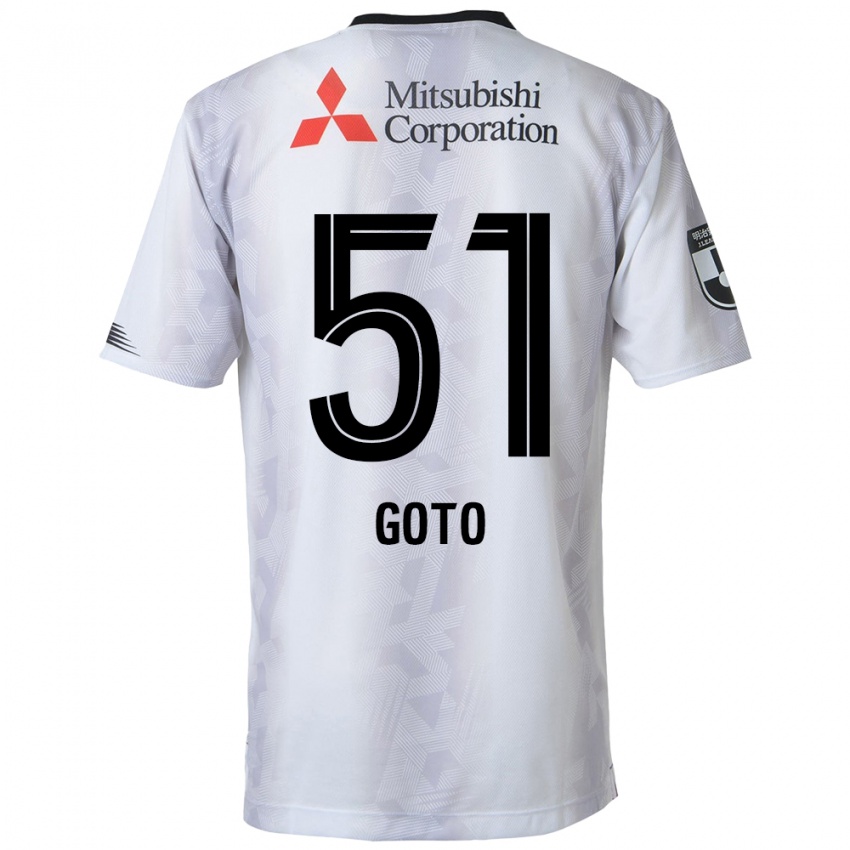 Enfant Maillot Wataru Goto #51 Blanc Noir Tenues Extérieur 2024/25 T-Shirt Suisse