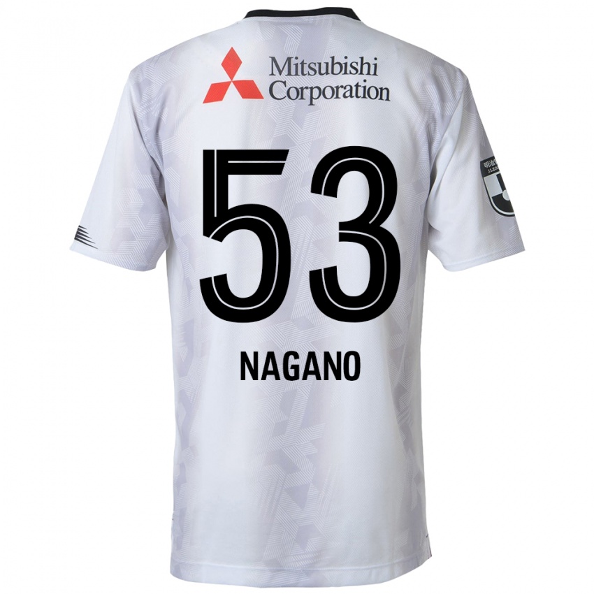 Enfant Maillot Shuto Nagano #53 Blanc Noir Tenues Extérieur 2024/25 T-Shirt Suisse