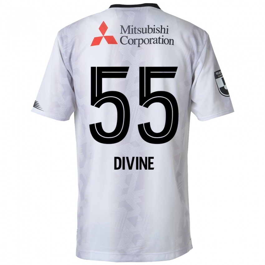 Enfant Maillot Divine Chinedu Otani #55 Blanc Noir Tenues Extérieur 2024/25 T-Shirt Suisse