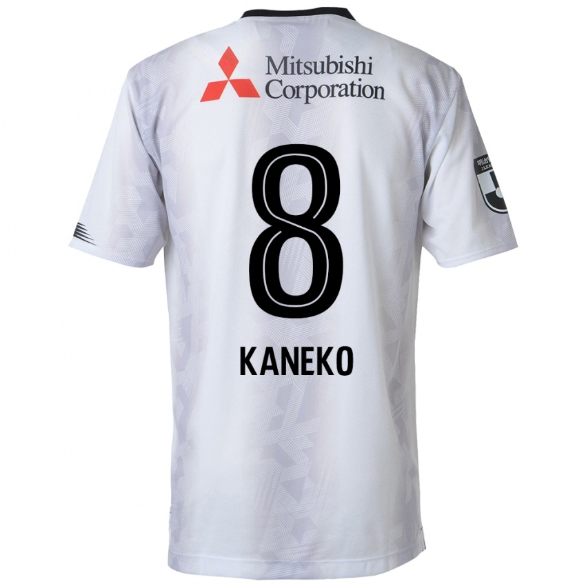 Enfant Maillot Shunsuke Kaneko #8 Blanc Noir Tenues Extérieur 2024/25 T-Shirt Suisse