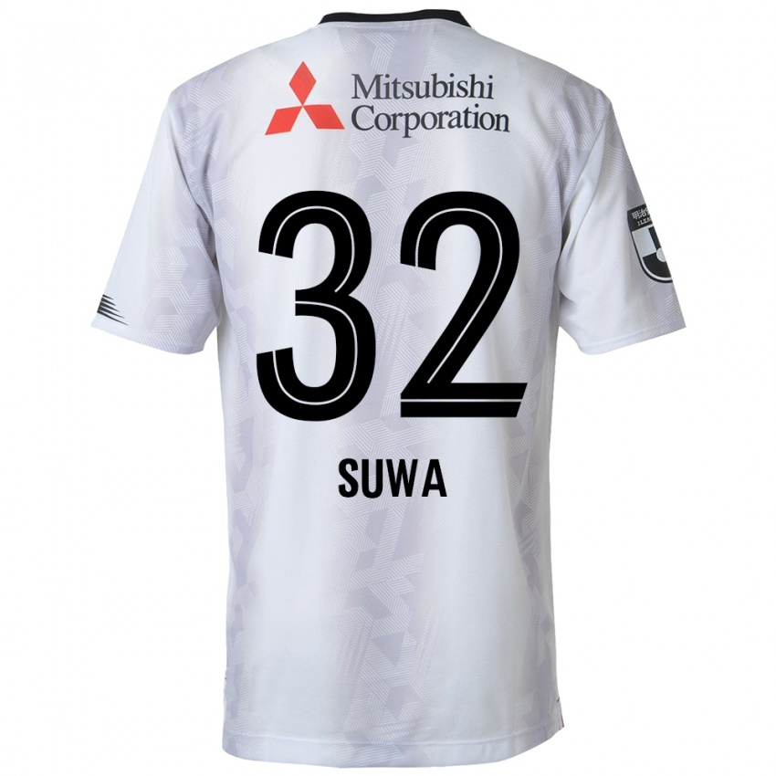 Enfant Maillot Keita Suwa #32 Blanc Noir Tenues Extérieur 2024/25 T-Shirt Suisse