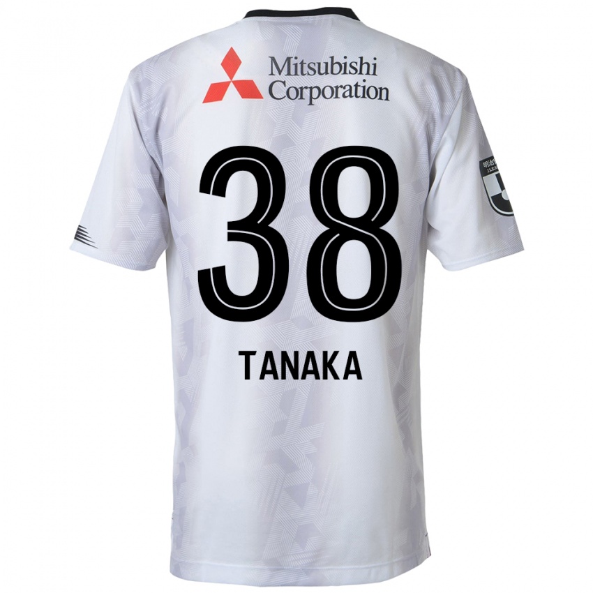 Enfant Maillot Kio Tanaka #38 Blanc Noir Tenues Extérieur 2024/25 T-Shirt Suisse