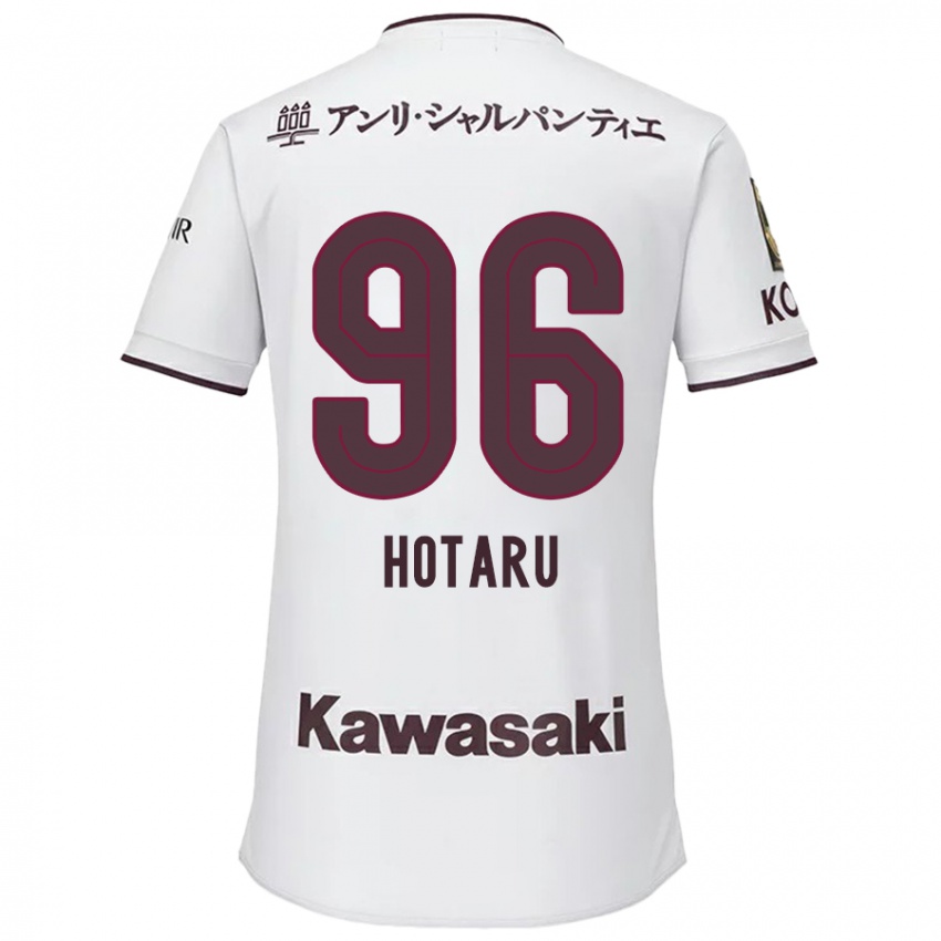 Enfant Maillot Hotaru Yamaguchi #96 Blanc Rouge Tenues Extérieur 2024/25 T-Shirt Suisse