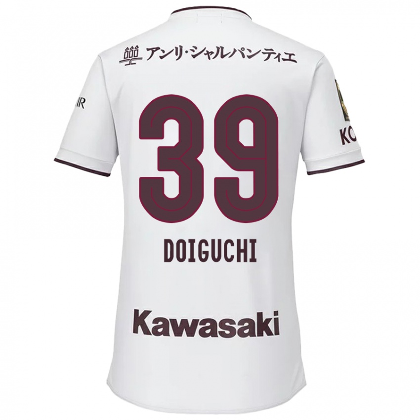 Enfant Maillot Ritsu Doiguchi #39 Blanc Rouge Tenues Extérieur 2024/25 T-Shirt Suisse