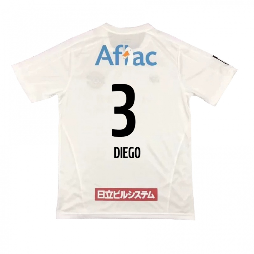 Kinder Diego #3 Weiß Schwarz Auswärtstrikot Trikot 2024/25 T-Shirt Schweiz