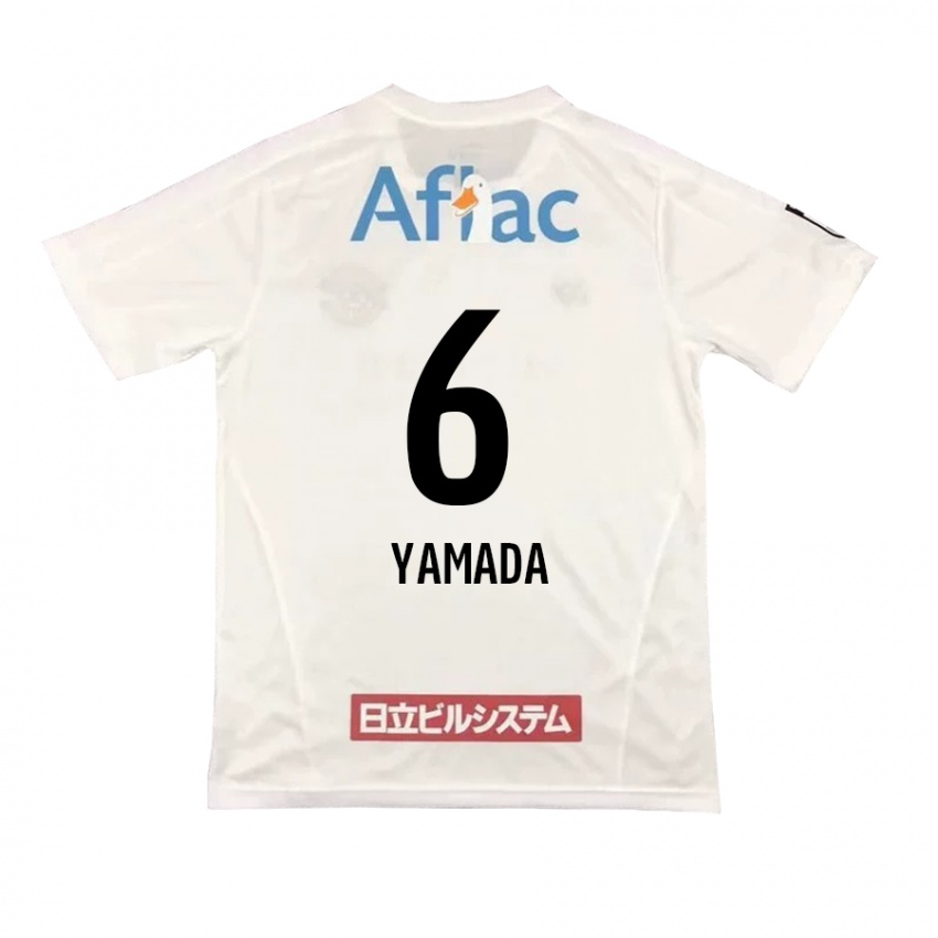 Kinder Yuto Yamada #6 Weiß Schwarz Auswärtstrikot Trikot 2024/25 T-Shirt Schweiz