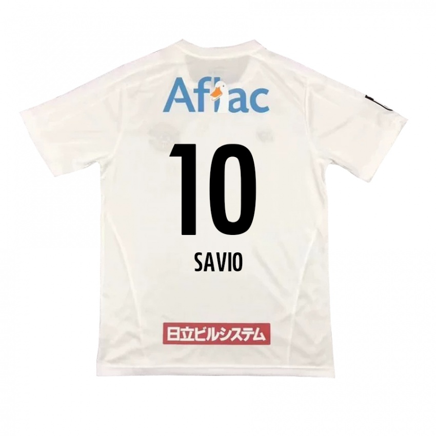 Kinder Matheus Savio #10 Weiß Schwarz Auswärtstrikot Trikot 2024/25 T-Shirt Schweiz