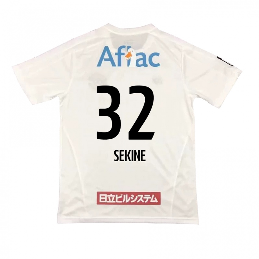 Kinder Hiroki Sekine #32 Weiß Schwarz Auswärtstrikot Trikot 2024/25 T-Shirt Schweiz