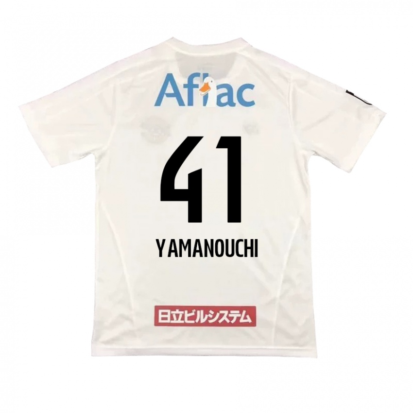 Kinder Yusei Yamanouchi #41 Weiß Schwarz Auswärtstrikot Trikot 2024/25 T-Shirt Schweiz