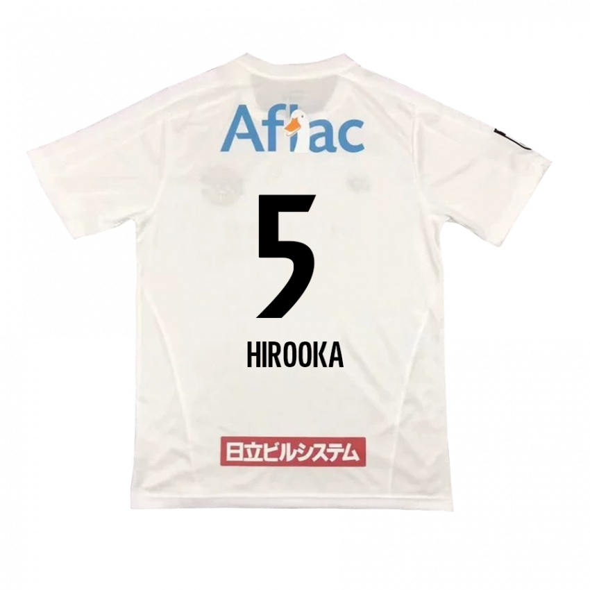 Kinder Eita Hirooka #5 Weiß Schwarz Auswärtstrikot Trikot 2024/25 T-Shirt Schweiz