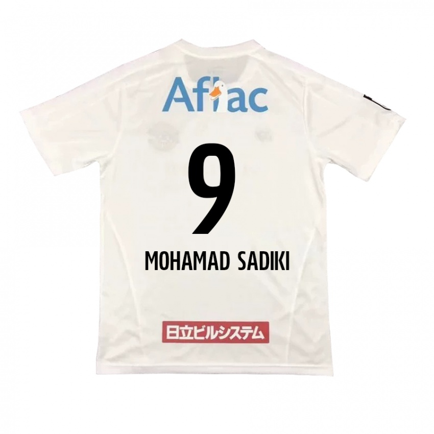 Kinder Wade Mohamad Sadiki #9 Weiß Schwarz Auswärtstrikot Trikot 2024/25 T-Shirt Schweiz