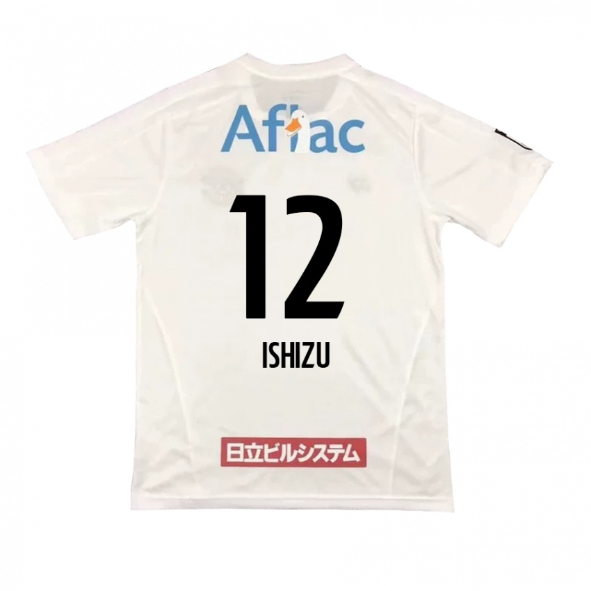 Kinder Kazuki Ishizu #12 Weiß Schwarz Auswärtstrikot Trikot 2024/25 T-Shirt Schweiz