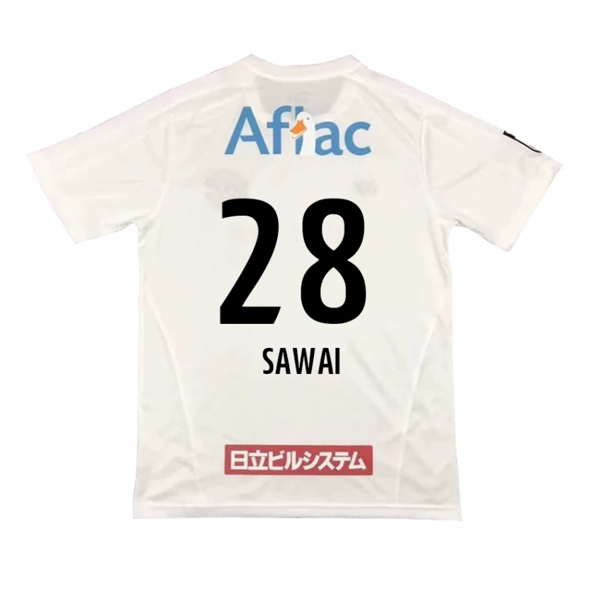 Kinder Retsu Sawai #28 Weiß Schwarz Auswärtstrikot Trikot 2024/25 T-Shirt Schweiz