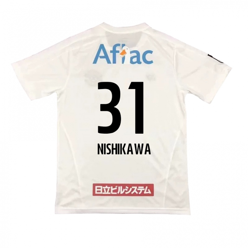 Kinder Genki Nishikawa #31 Weiß Schwarz Auswärtstrikot Trikot 2024/25 T-Shirt Schweiz