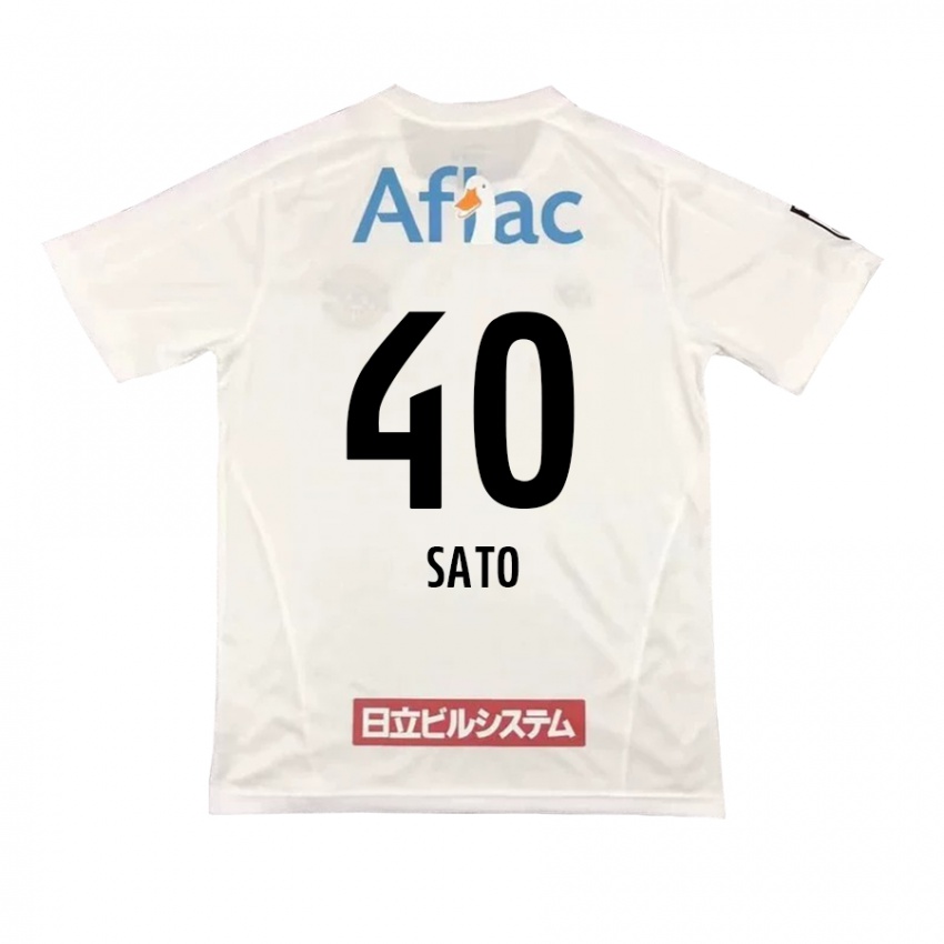 Kinder Raku Sato #40 Weiß Schwarz Auswärtstrikot Trikot 2024/25 T-Shirt Schweiz