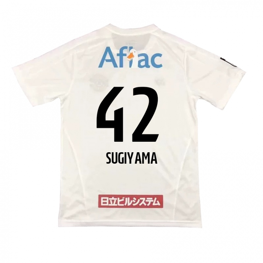 Kinder Shunnosuke Sugiyama #42 Weiß Schwarz Auswärtstrikot Trikot 2024/25 T-Shirt Schweiz