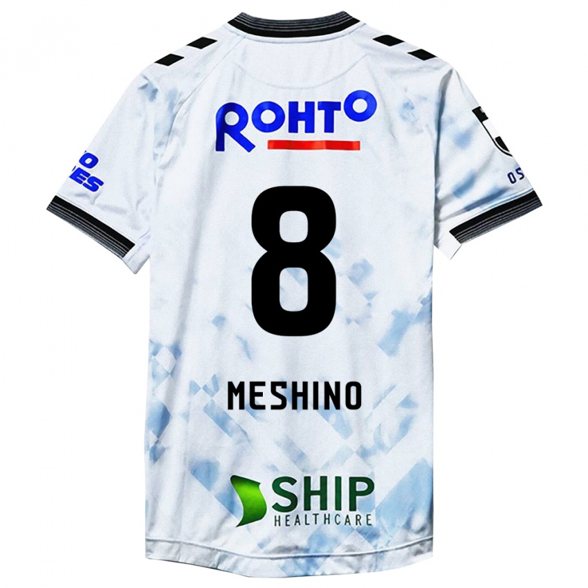 Kinder Ryotaro Meshino #8 Weiß Schwarz Auswärtstrikot Trikot 2024/25 T-Shirt Schweiz