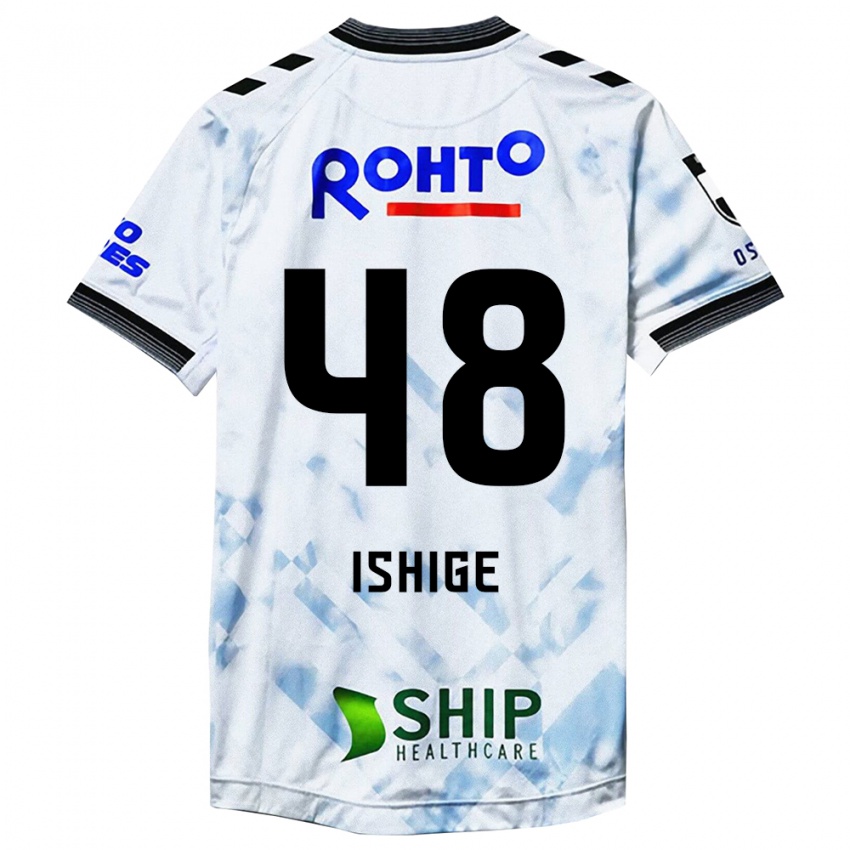 Kinder Hideki Ishige #48 Weiß Schwarz Auswärtstrikot Trikot 2024/25 T-Shirt Schweiz