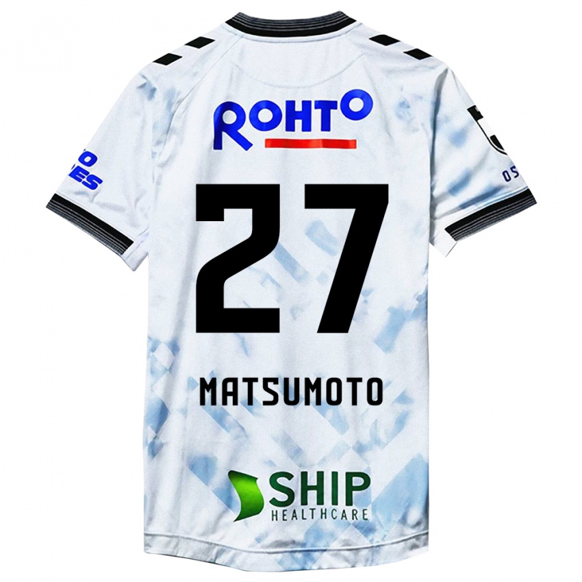 Kinder Kensaku Matsumoto #27 Weiß Schwarz Auswärtstrikot Trikot 2024/25 T-Shirt Schweiz