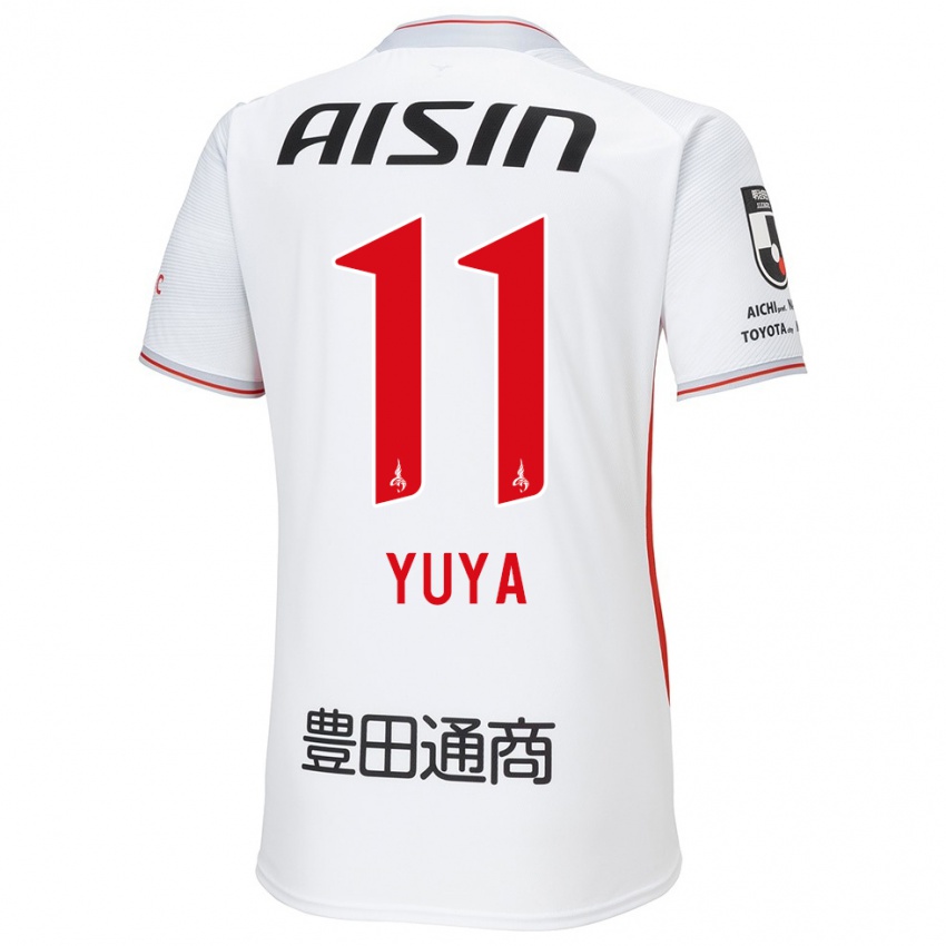 Kinder Yuya Yamagishi #11 Weiß Gelb Rot Auswärtstrikot Trikot 2024/25 T-Shirt Schweiz