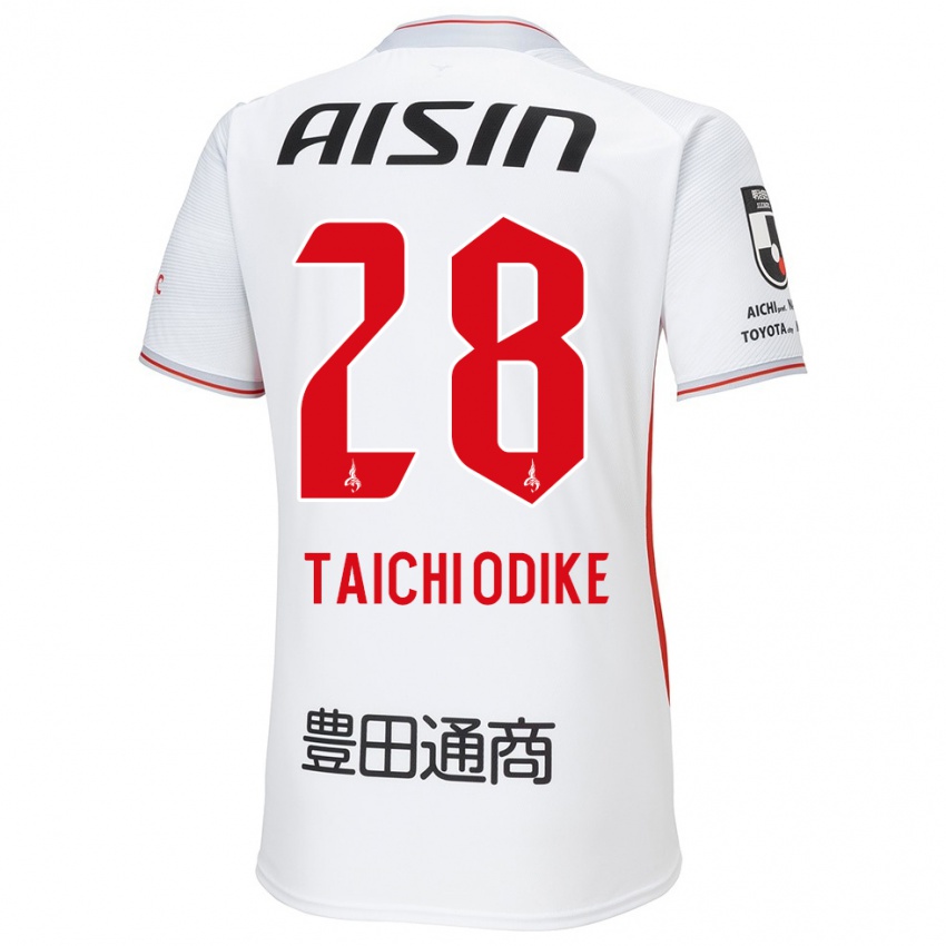 Enfant Maillot Chisom Taichi Odike #28 Blanc Jaune Rouge Tenues Extérieur 2024/25 T-Shirt Suisse