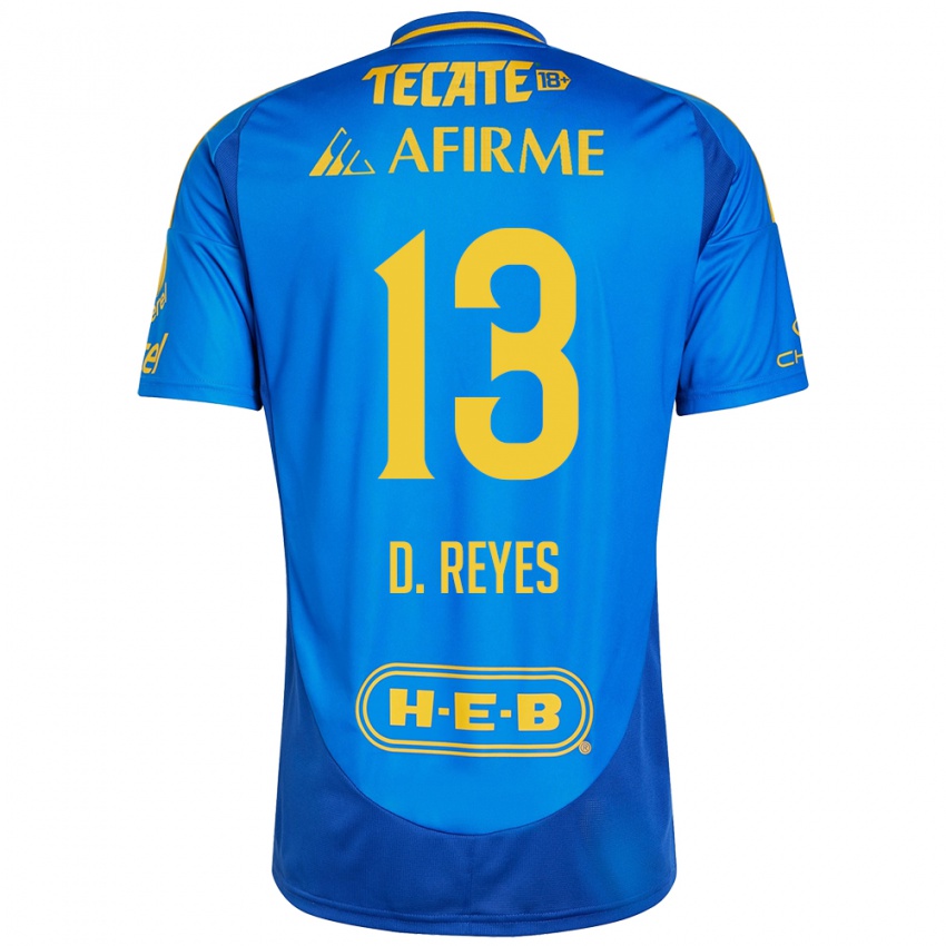 Kinder Diego Reyes #13 Blau Gelb Auswärtstrikot Trikot 2024/25 T-Shirt Schweiz