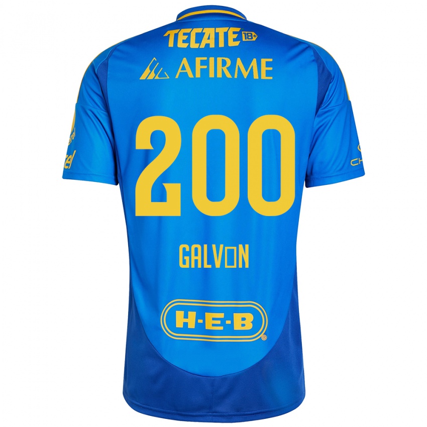 Kinder Isaias Galván #200 Blau Gelb Auswärtstrikot Trikot 2024/25 T-Shirt Schweiz