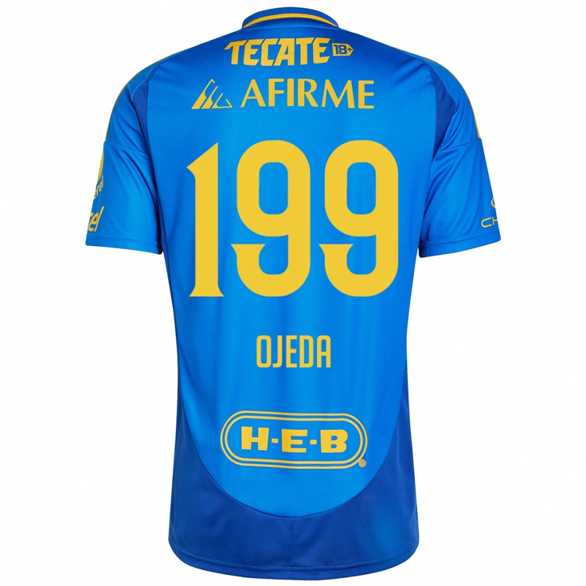 Kinder Diego Ojeda #199 Blau Gelb Auswärtstrikot Trikot 2024/25 T-Shirt Schweiz