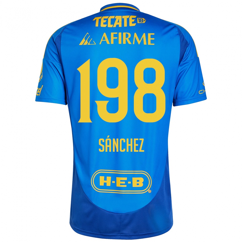 Kinder Diego Sánchez #198 Blau Gelb Auswärtstrikot Trikot 2024/25 T-Shirt Schweiz