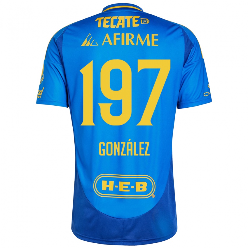 Kinder Germán González #197 Blau Gelb Auswärtstrikot Trikot 2024/25 T-Shirt Schweiz