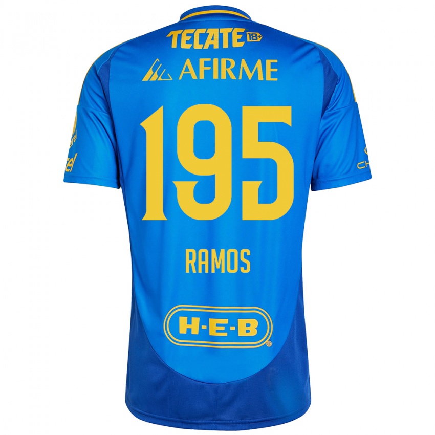 Kinder Rodrigo Ramos #195 Blau Gelb Auswärtstrikot Trikot 2024/25 T-Shirt Schweiz