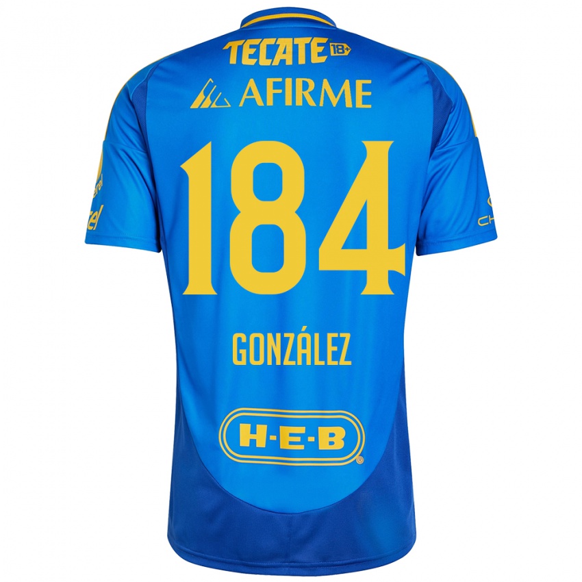 Kinder Erick González #184 Blau Gelb Auswärtstrikot Trikot 2024/25 T-Shirt Schweiz