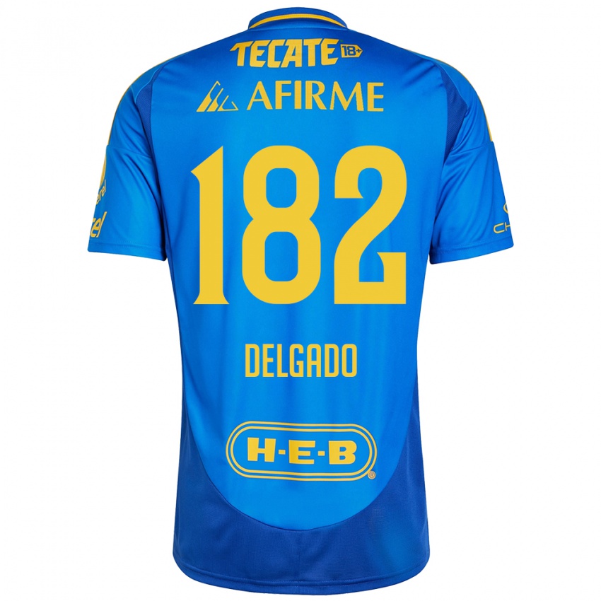 Kinder Arturo Delgado #182 Blau Gelb Auswärtstrikot Trikot 2024/25 T-Shirt Schweiz