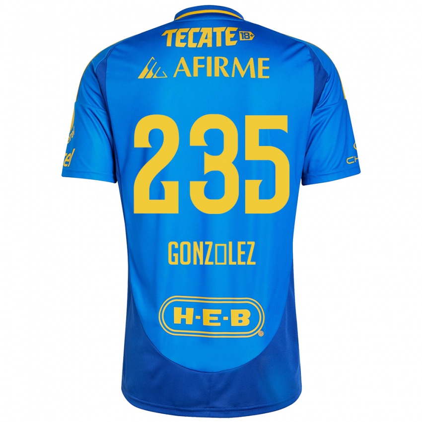 Kinder Mauricio González #235 Blau Gelb Auswärtstrikot Trikot 2024/25 T-Shirt Schweiz