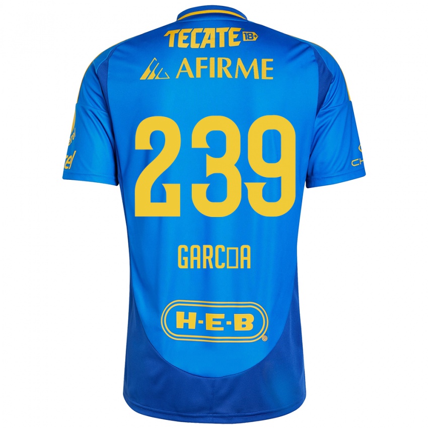 Kinder Diego García #239 Blau Gelb Auswärtstrikot Trikot 2024/25 T-Shirt Schweiz