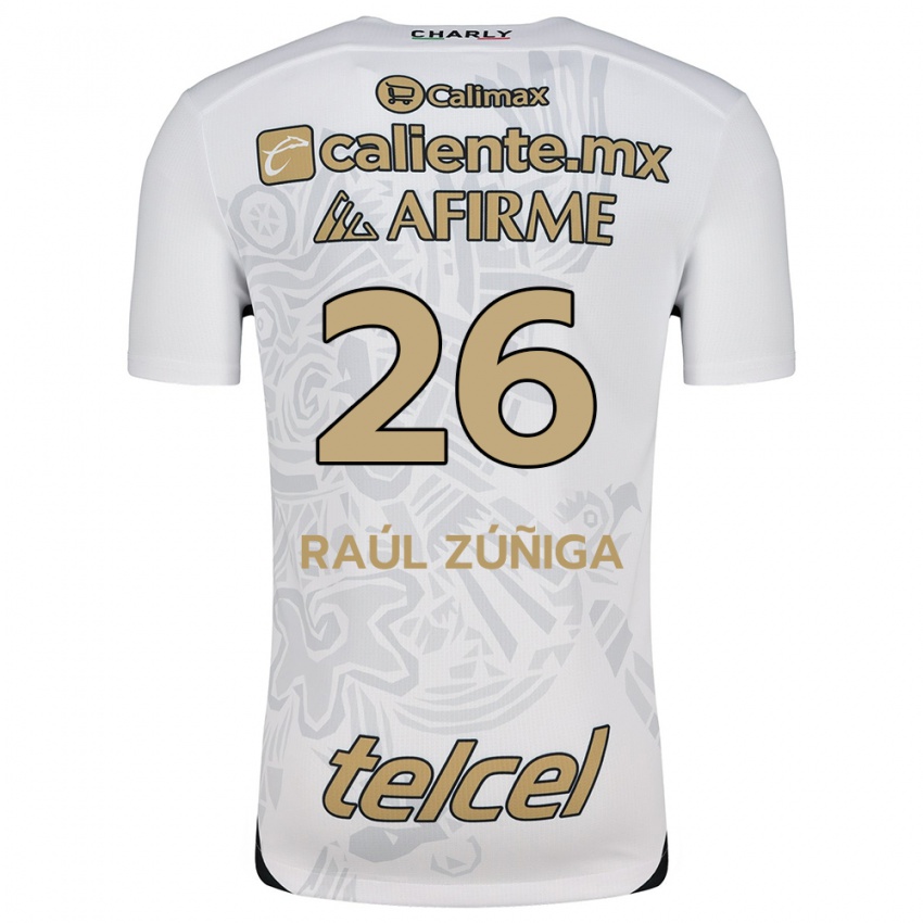 Kinder José Raúl Zúñiga #26 Weiß Schwarz Auswärtstrikot Trikot 2024/25 T-Shirt Schweiz