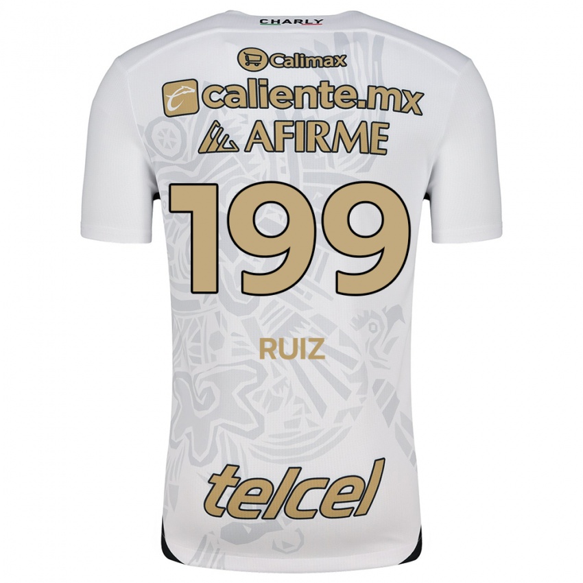 Enfant Maillot Emilio Ruiz #199 Blanc Noir Tenues Extérieur 2024/25 T-Shirt Suisse