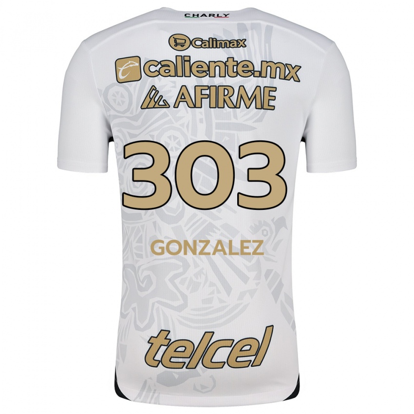 Enfant Maillot Osmar González #303 Blanc Noir Tenues Extérieur 2024/25 T-Shirt Suisse