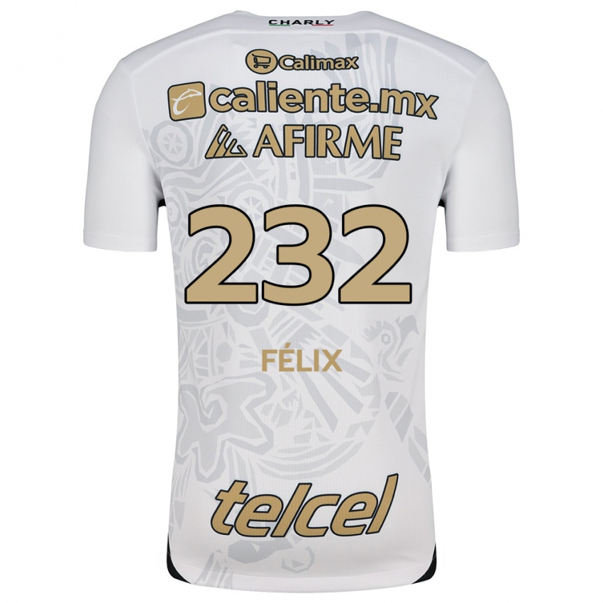 Kinder Erick Félix #232 Weiß Schwarz Auswärtstrikot Trikot 2024/25 T-Shirt Schweiz