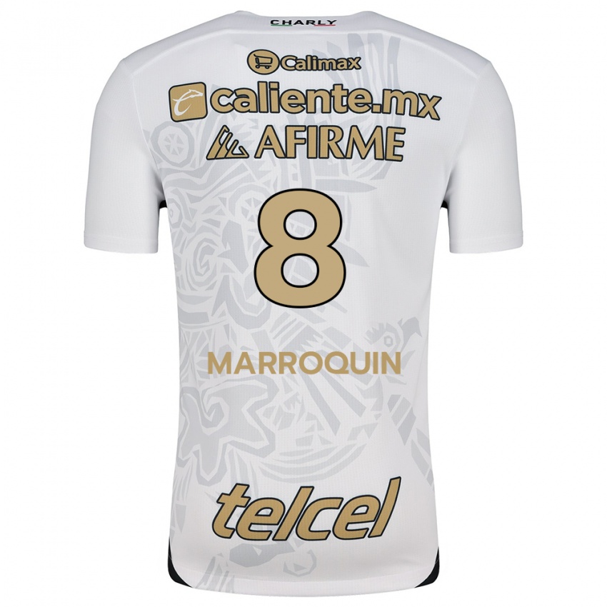 Enfant Maillot Ammanda Marroquin #8 Blanc Noir Tenues Extérieur 2024/25 T-Shirt Suisse