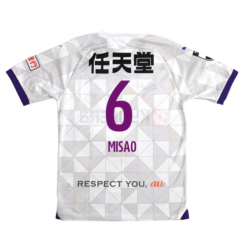 Kinder Yuto Misao #6 Weiß Lila Auswärtstrikot Trikot 2024/25 T-Shirt Schweiz