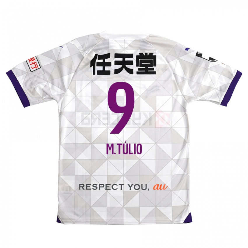 Kinder Marco Túlio #9 Weiß Lila Auswärtstrikot Trikot 2024/25 T-Shirt Schweiz