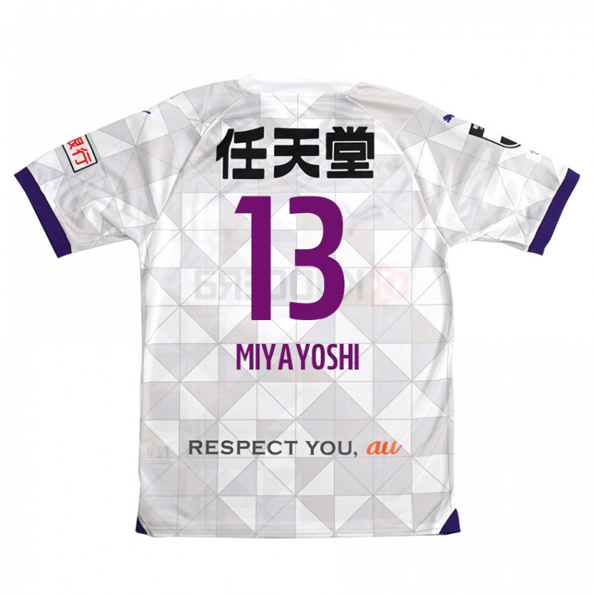 Kinder Takumi Miyayoshi #13 Weiß Lila Auswärtstrikot Trikot 2024/25 T-Shirt Schweiz