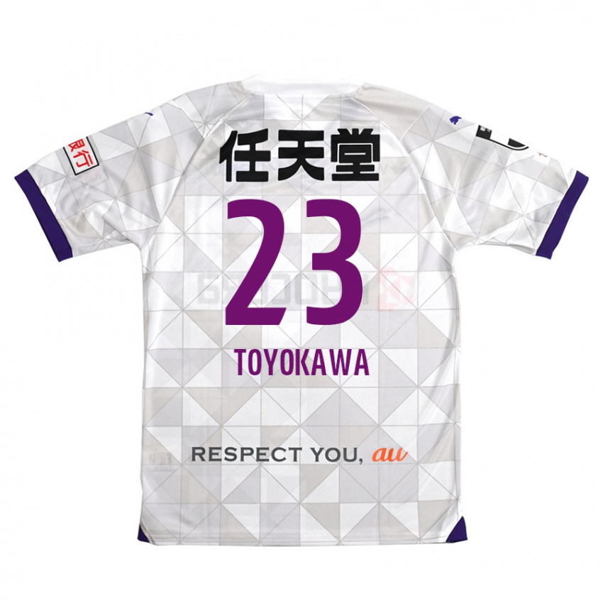 Kinder Yuta Toyokawa #23 Weiß Lila Auswärtstrikot Trikot 2024/25 T-Shirt Schweiz