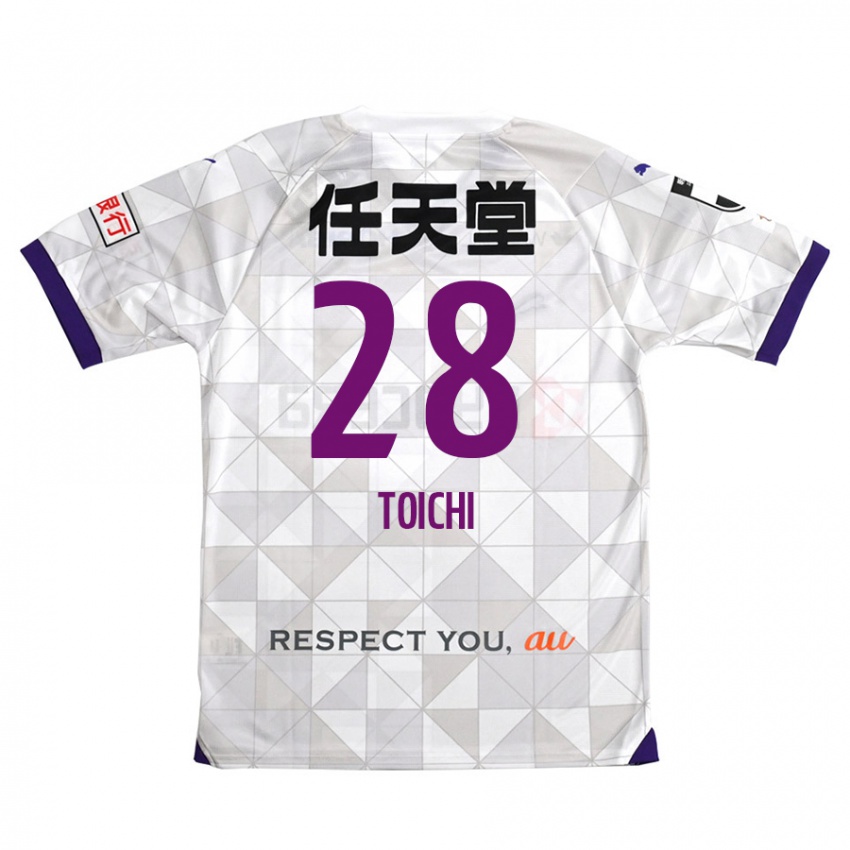 Kinder Toichi Suzuki #28 Weiß Lila Auswärtstrikot Trikot 2024/25 T-Shirt Schweiz