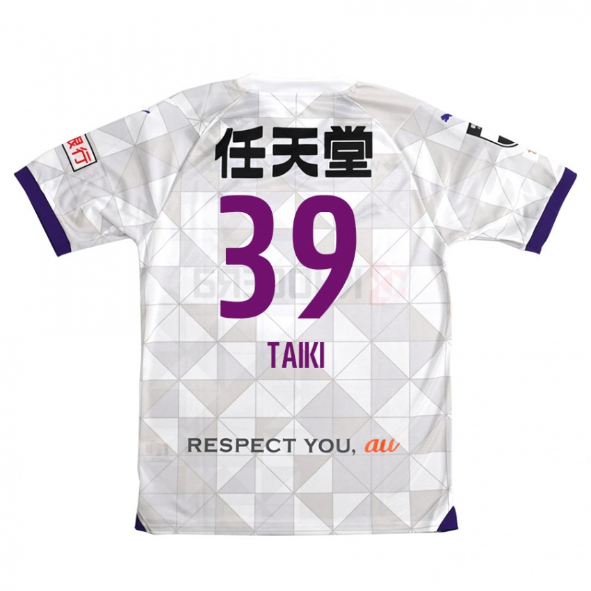 Kinder Taiki Hirato #39 Weiß Lila Auswärtstrikot Trikot 2024/25 T-Shirt Schweiz