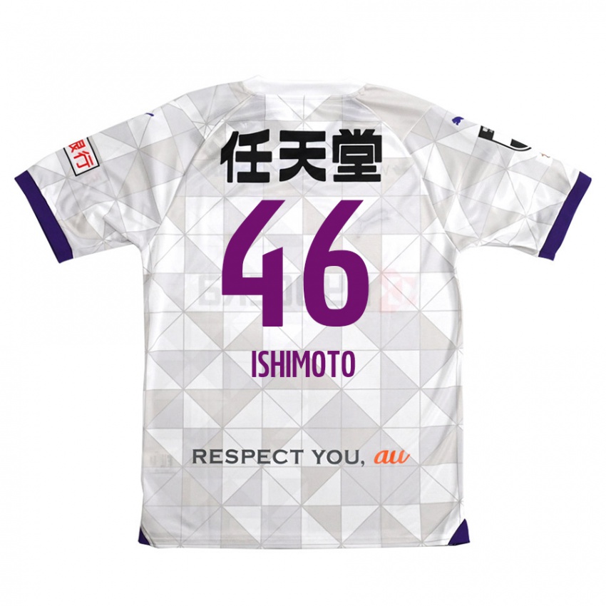 Kinder Taiga Ishimoto #46 Weiß Lila Auswärtstrikot Trikot 2024/25 T-Shirt Schweiz